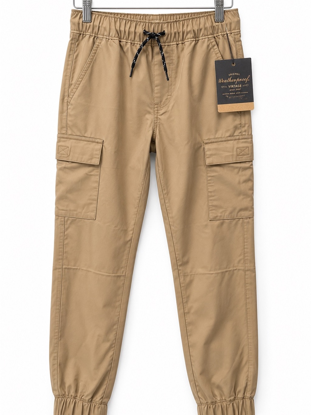 NWT Weatherproof Vintage Kids L 14/16 Tan Cargo Jogger Pants